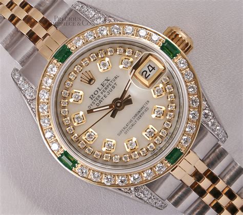 rolex women's datejust two tone diamond dial watch|rolex datejust 26mm ladies price.